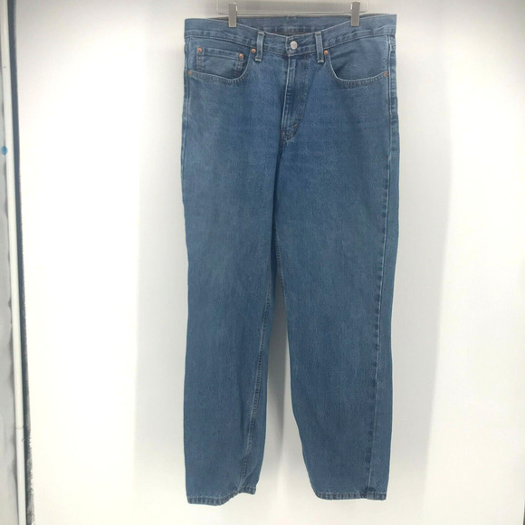 Levis 550 Jeans Mens 34*32 Medium Stone Wash Relaxed Fit Cotton Pockets